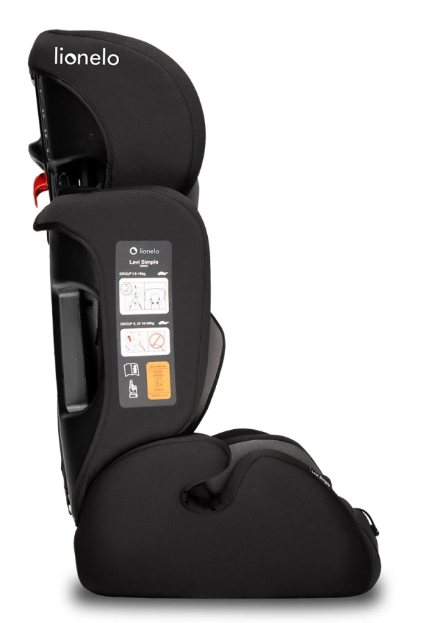 Lionelo Levi Simple Black 9-36 Kg Autostoel LO-LEVI SIMPLE BLACK - Afbeelding 4