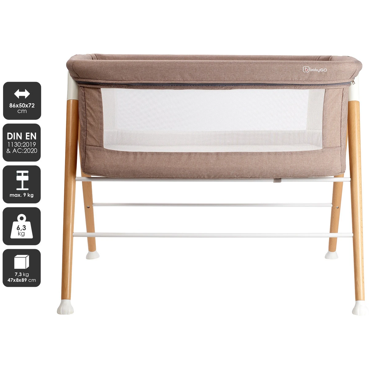 Babygo Goodnight Beige Wieg 4362 - Afbeelding 7