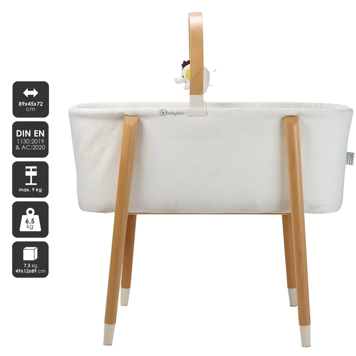 Babygo Sleep Good White Wieg 4351 - Afbeelding 5