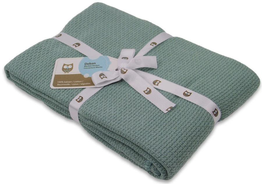 Briljant Pique Stonegreen 75 X 100 Cm Zomer Wiegdeken 60R - Afbeelding 2