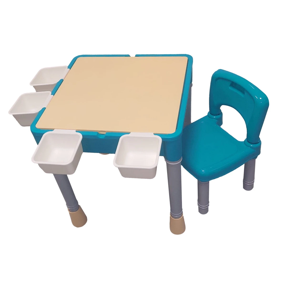 Eco Toys Multicolor Multifunctioneel Speeltafeltje Met Stoeltje HC495729 - Afbeelding 3