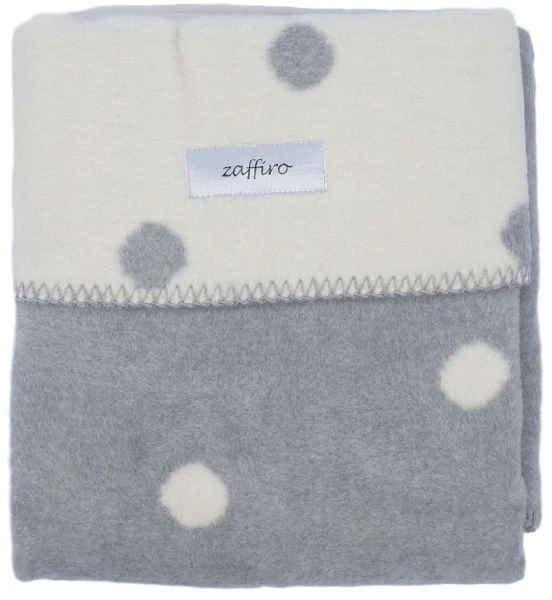 Zaffiro Ecru & Grijs Gestipt 75 X 100 Cm Wiegdeken 14970 - Afbeelding 2