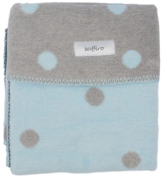 Zaffiro Grijs & Blauw Gestipt 100 X 150 Cm Ledikantdeken 15328 - Afbeelding 4