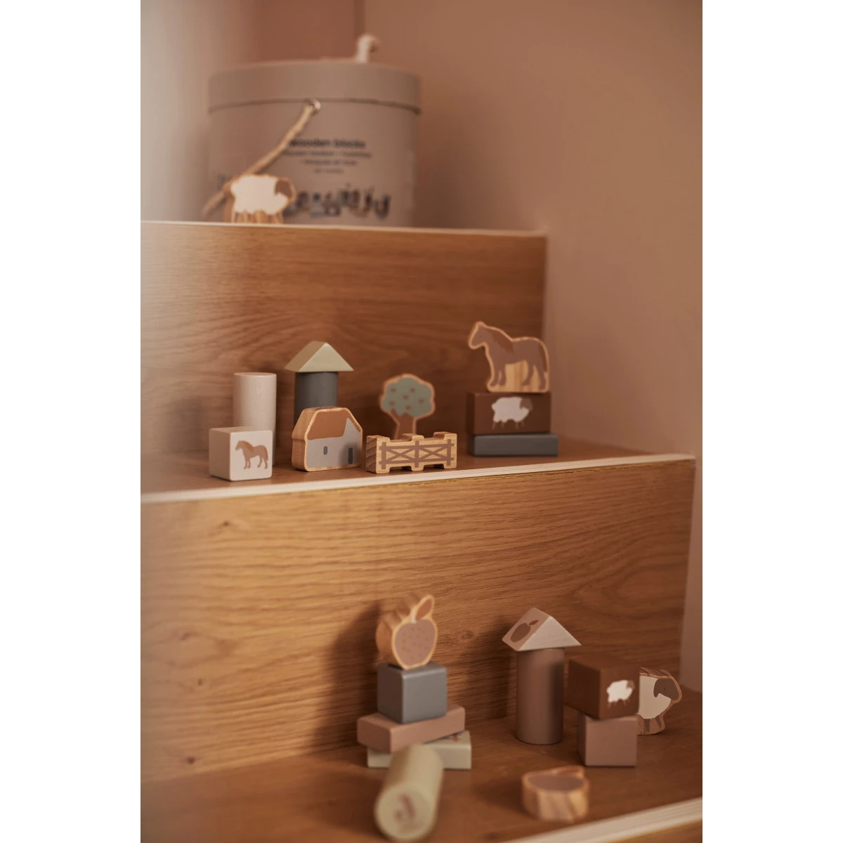 Jollein Farm Houten Blokkenset 712-603-67021 - Afbeelding 4