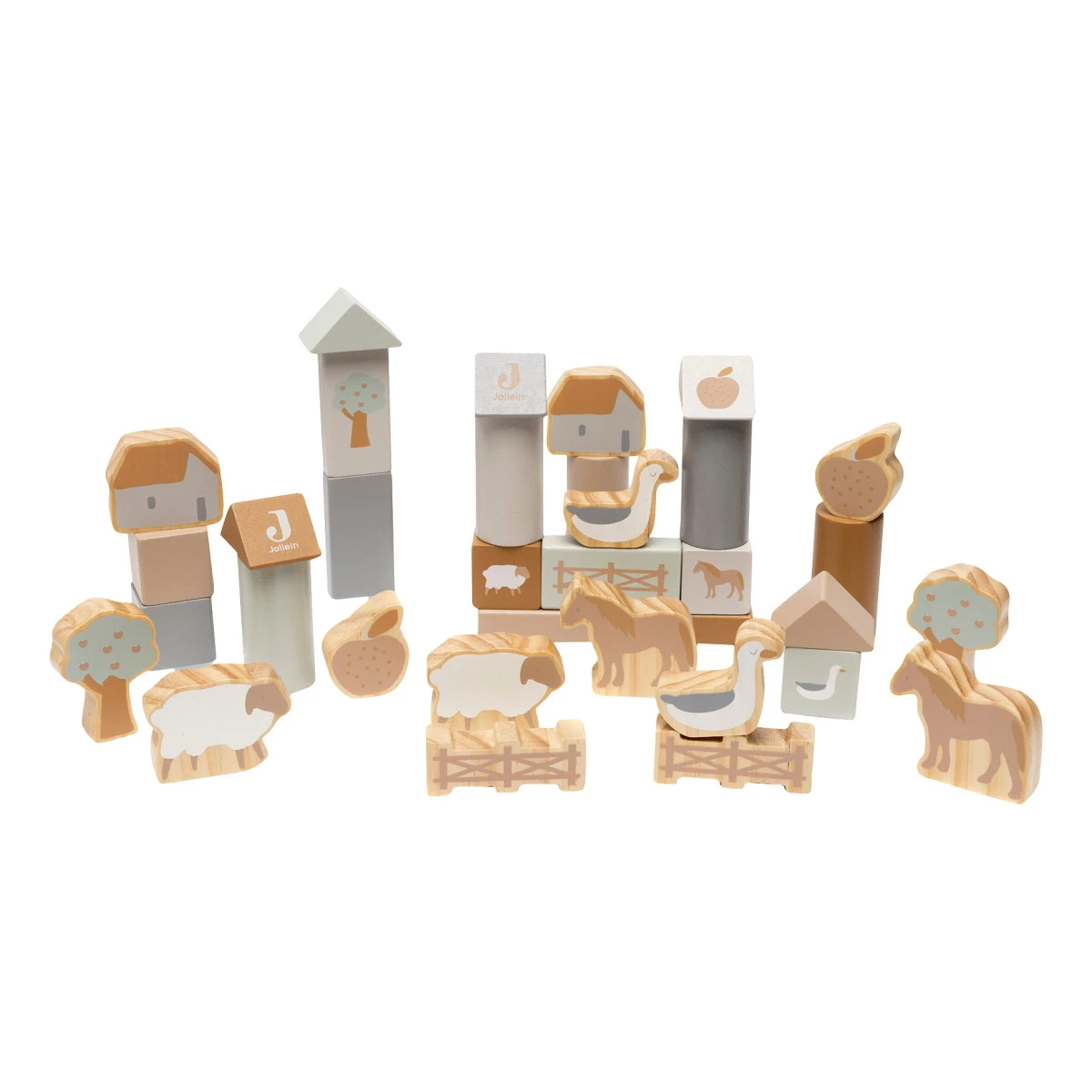 Jollein Farm Houten Blokkenset 712-603-67021