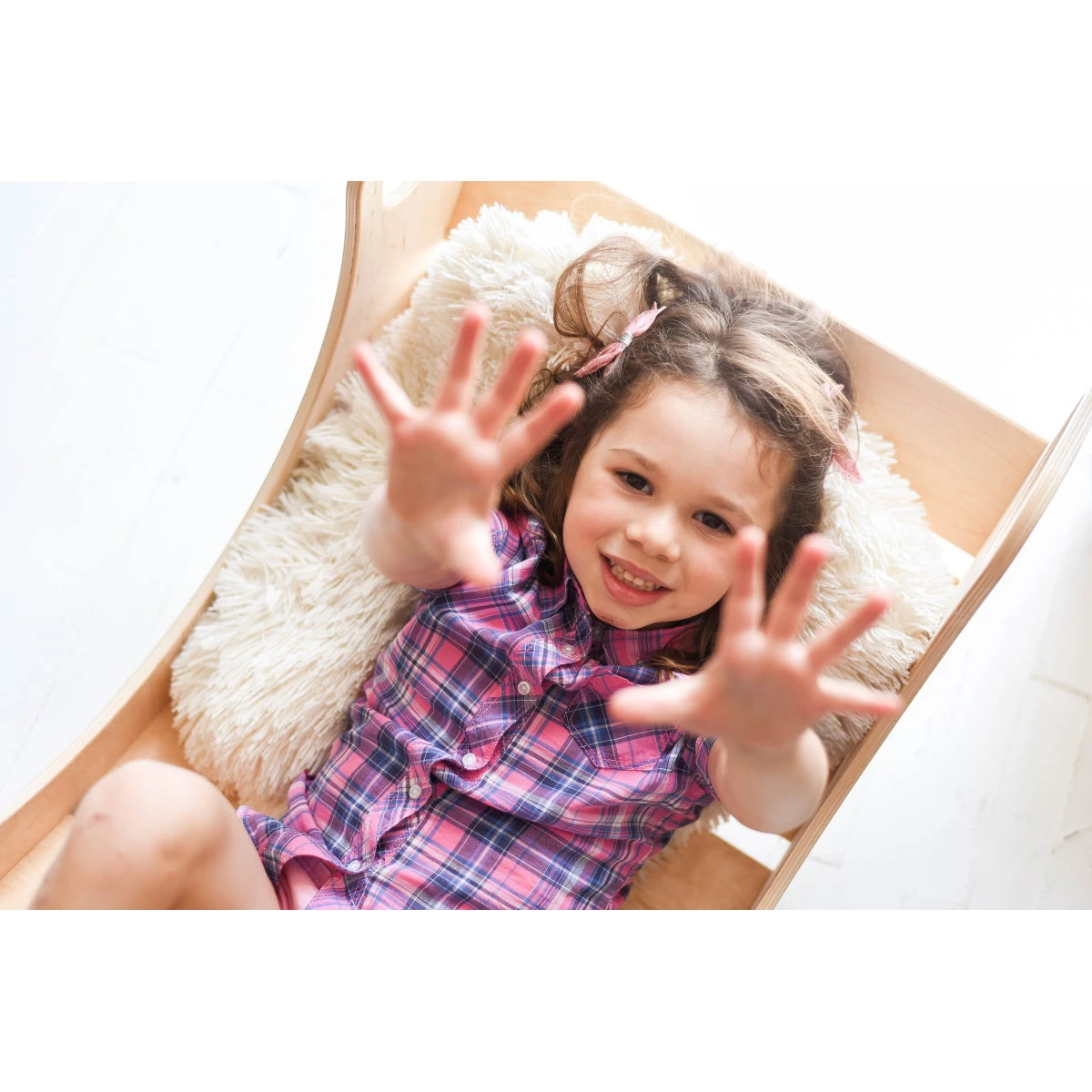 Luna Toys Kleuren Houten Schommelstoel / Rocker LU-36905 - Afbeelding 6