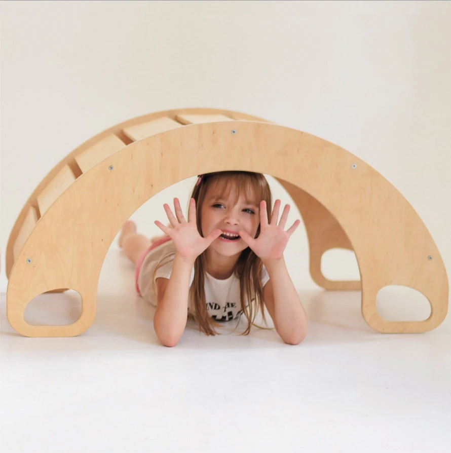 Luna Toys Naturel Houten Schommelstoel / Rocker LU-36899 - Afbeelding 4