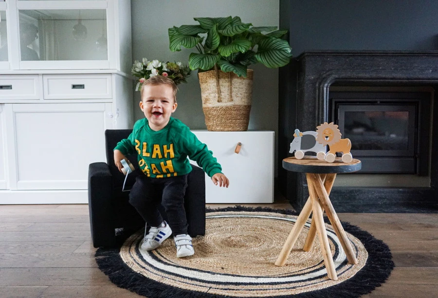 Ding Jamie Velvet Grijs Kinderfauteuil DI-34204 - Afbeelding 9