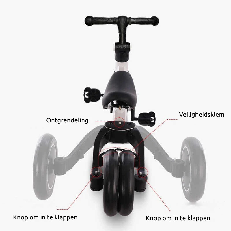 Eco Toys Rood 4-in-1 Loopfiets HC492494 - Afbeelding 4