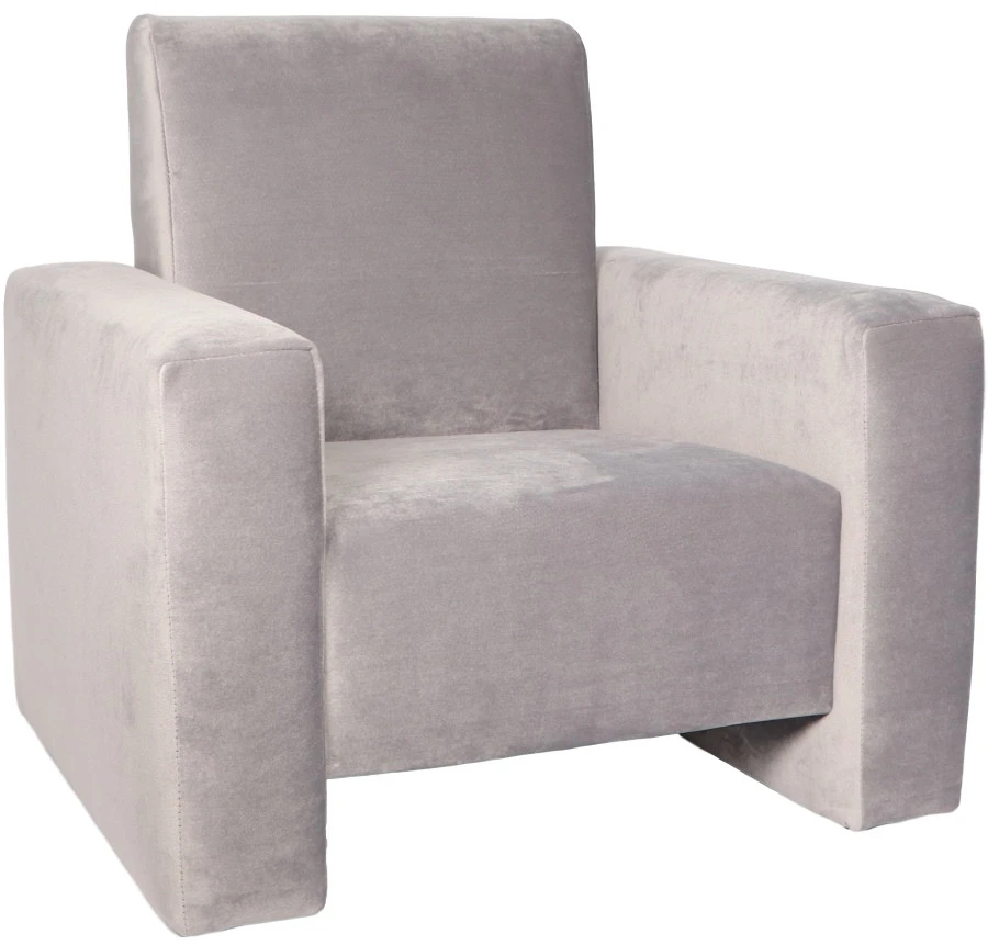 Ding Jamie Velvet Grijs Kinderfauteuil DI-34204 - Afbeelding 2