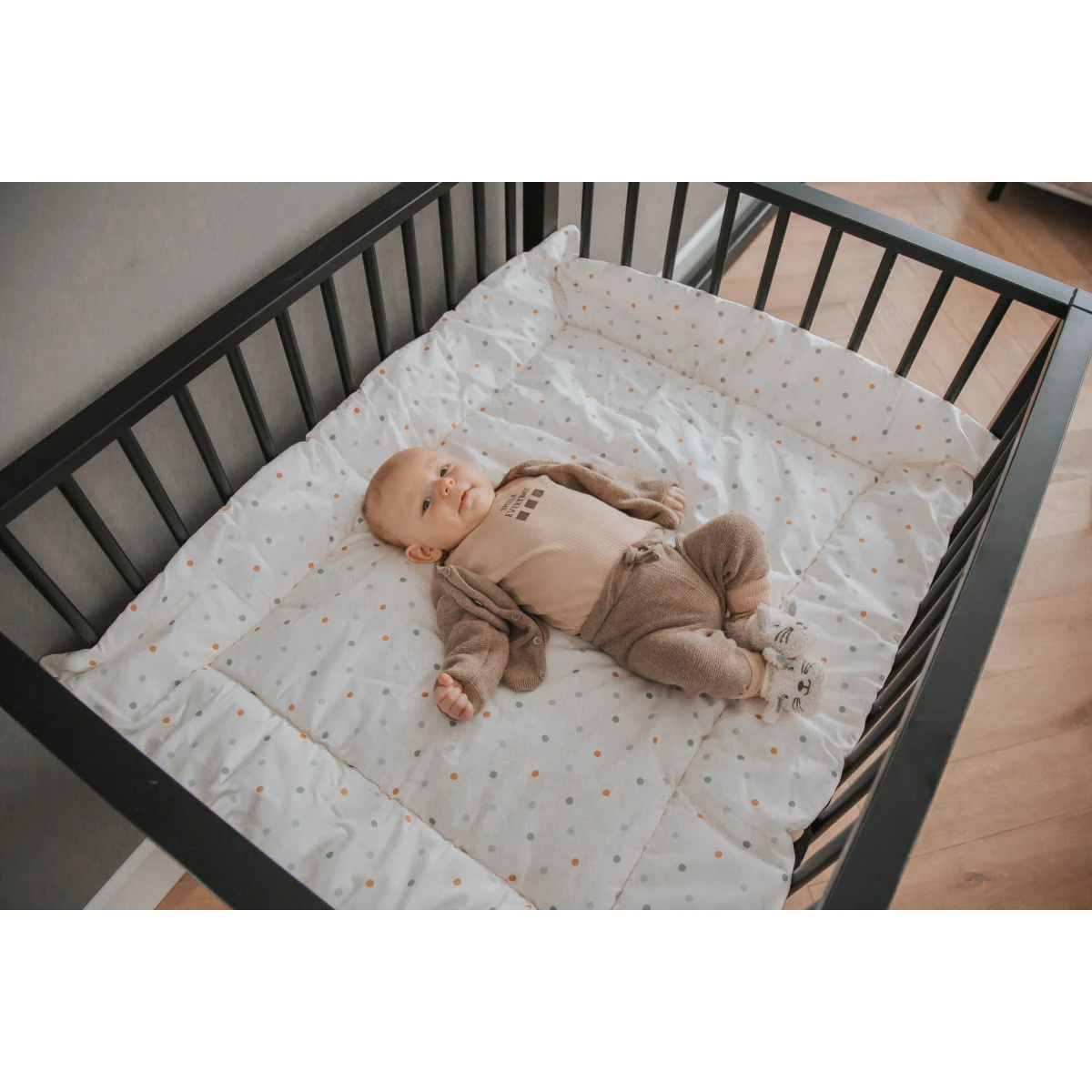 MamaLoes Nougat Bloemen 80 X 100 Cm Omkeerbaar Boxkleed ML020233 - Afbeelding 6