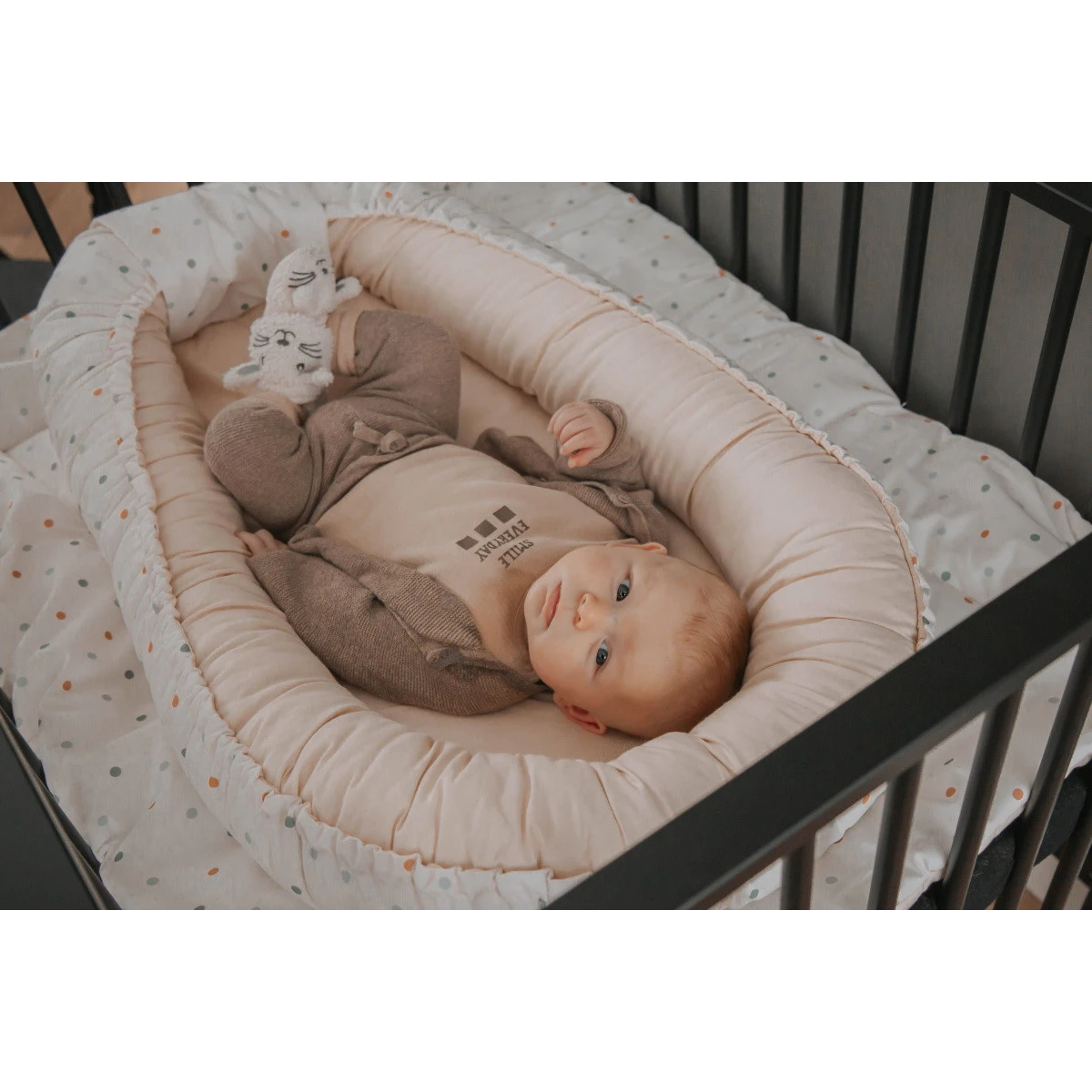 MamaLoes Stippen Omkeerbaar Babynest ML020107 - Afbeelding 13