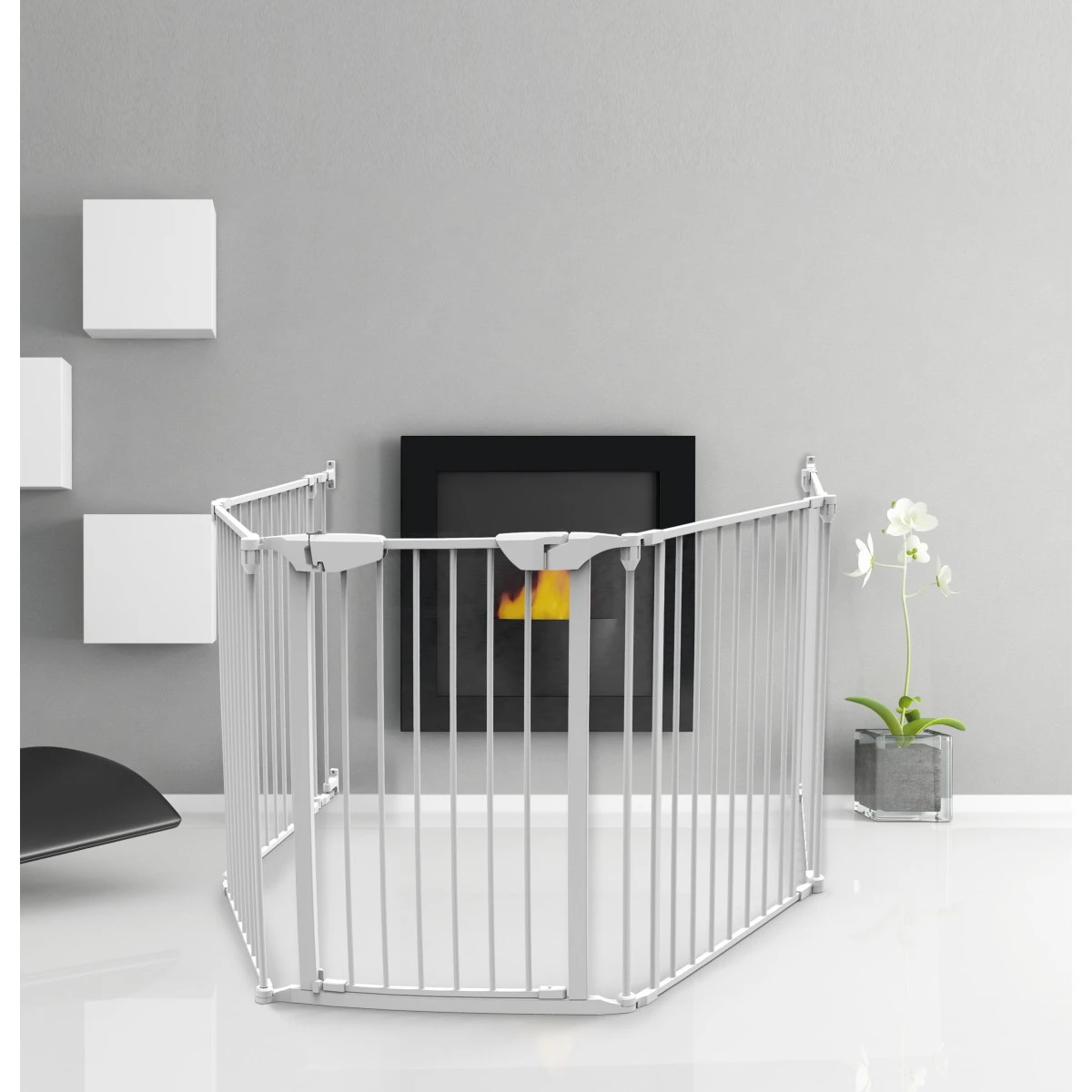 Noma Wit 5-Delige Kamerverdeler En Traphek Veiligheidshek 94047 - Afbeelding 4