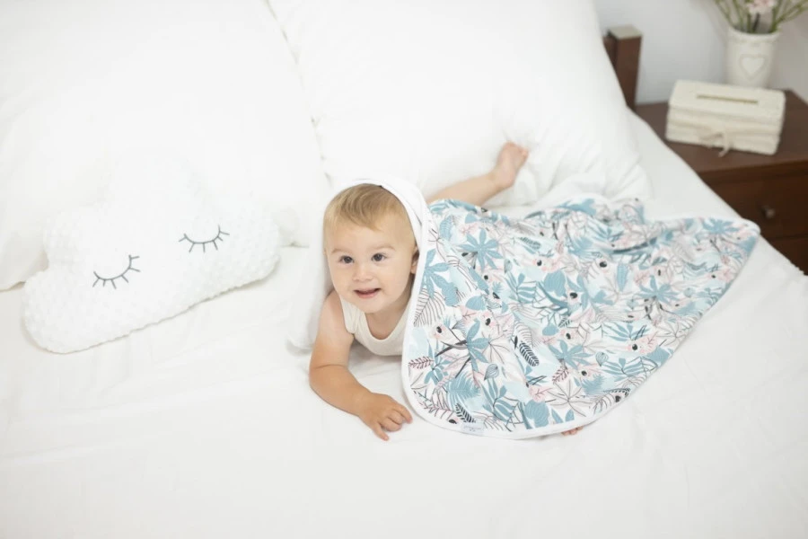 Babymatex Ines Plants 75x100 Cm Katoenen Wiegdeken TB0236_38 - Afbeelding 3