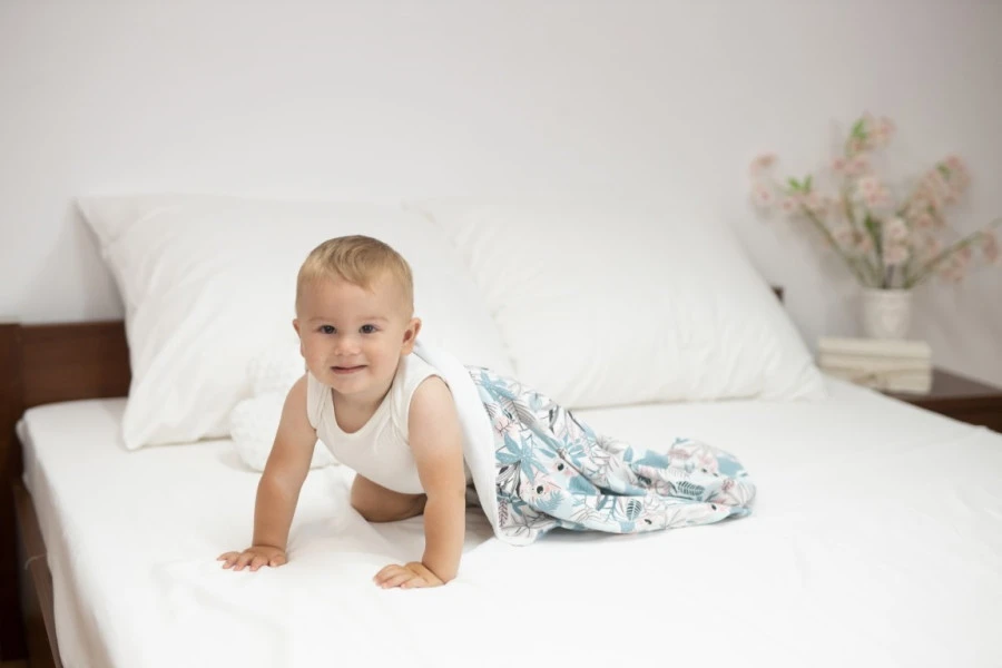 Babymatex Ines Plants 75x100 Cm Katoenen Wiegdeken TB0236_38 - Afbeelding 5