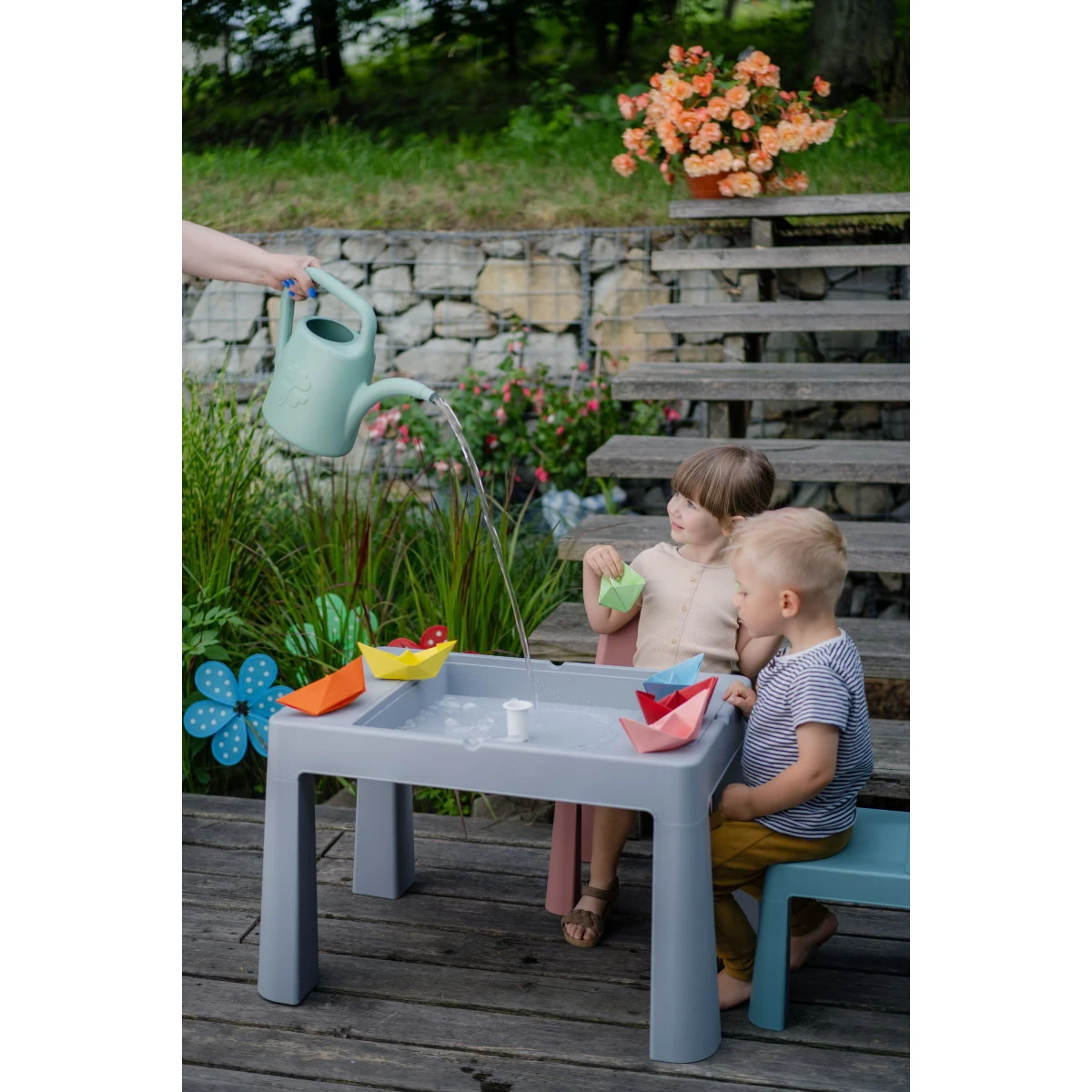 Tega Baby Teggi Turquoise/Navy/Grey Multifun 3-in-1 Tafel Met Twee Stoeltjes TI-011-173 - Afbeelding 3