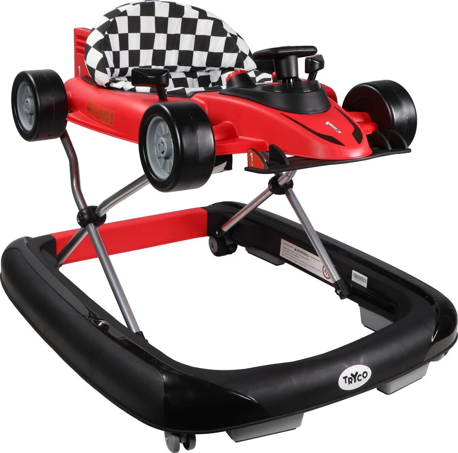 Tryco F1 Racer Red 2-in-1 Loopstoel En Loopwagen TR-362702 - Afbeelding 2