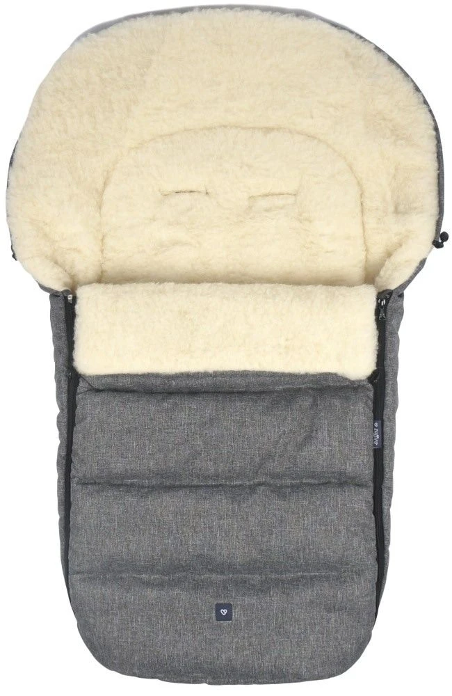 Zaffiro Wol Grijs Melange Universele Afritsbare Voetenzak S77