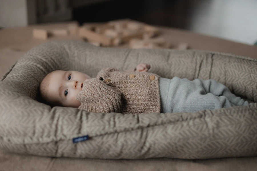 Zaffiro Beige Leaves Babynest 0978 - Afbeelding 8