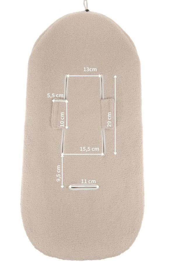 Zaffiro MINI Lama Vanilla Autostoel Voetenzak - Afbeelding 4