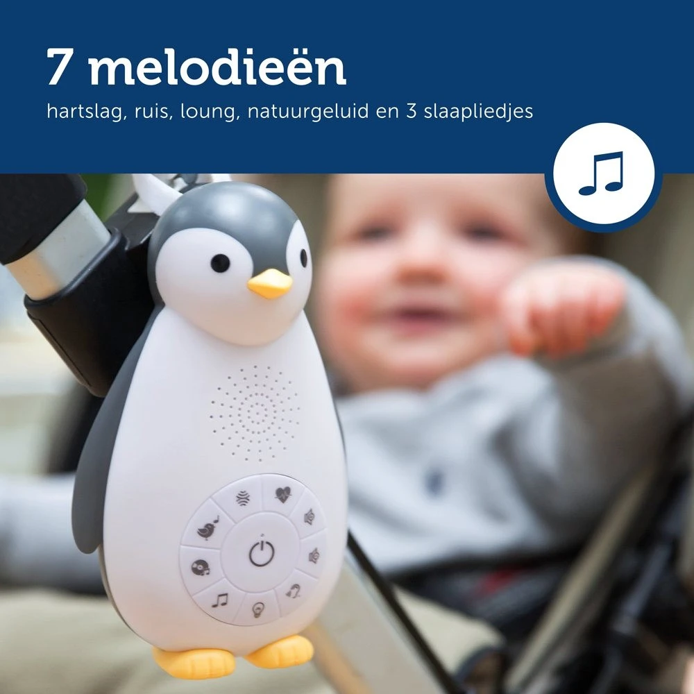 Zazu Zoe De Pinguin Grijs 3 In 1 Muziekdoosje ZA-ZOE-01 - Afbeelding 6